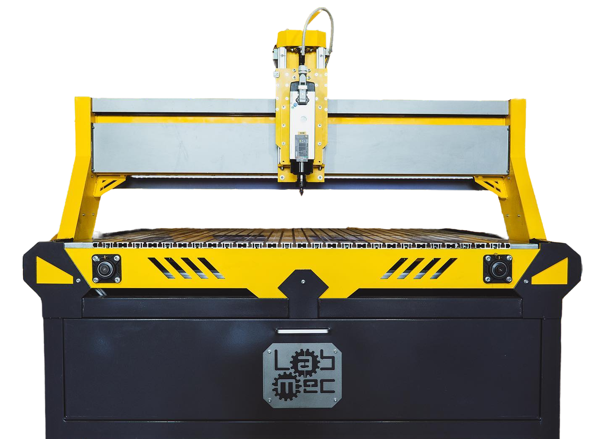 Pantografo CNC industriale LabMec con tecnologia avanzata per lavorazioni di alta precisione su legno e metalli, perfetto per artigiani e industrie.