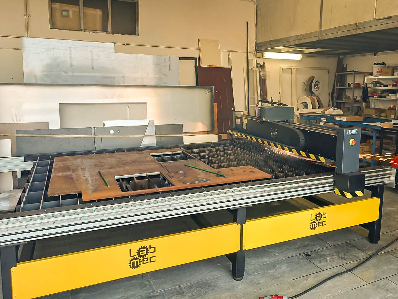 Componenti principali macchina taglio plasma CNC Pegaso LabMec